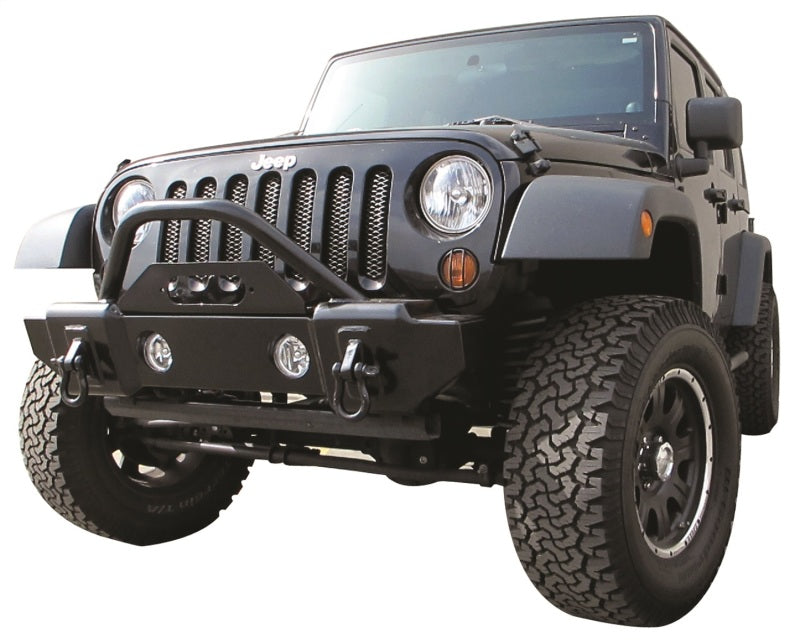 Rampage 2007-2018 Jeep Wrangler(JK) Recovery Bumper Stubby Front - Black 88509