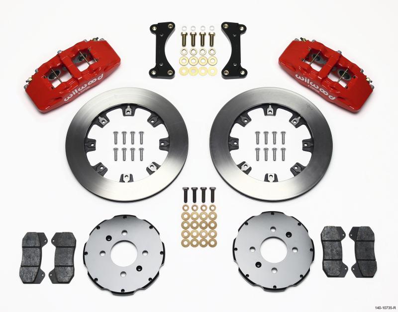 Wilwood Dynapro 6 Front Hat Kit 12.19in Red 94-01 Honda/Acura w/262mm Disc 140-10735-R Main Image