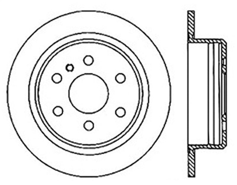 StopTech Sport Slotted Brake Rotor; Rear Left