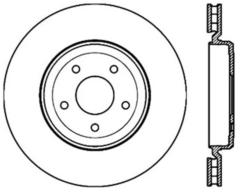 Stoptech 06-10 Corvette (Z06) / 10 Corvette Grand Sport Rear Premium High Carbon Cryo Rotor 125.62103CRY