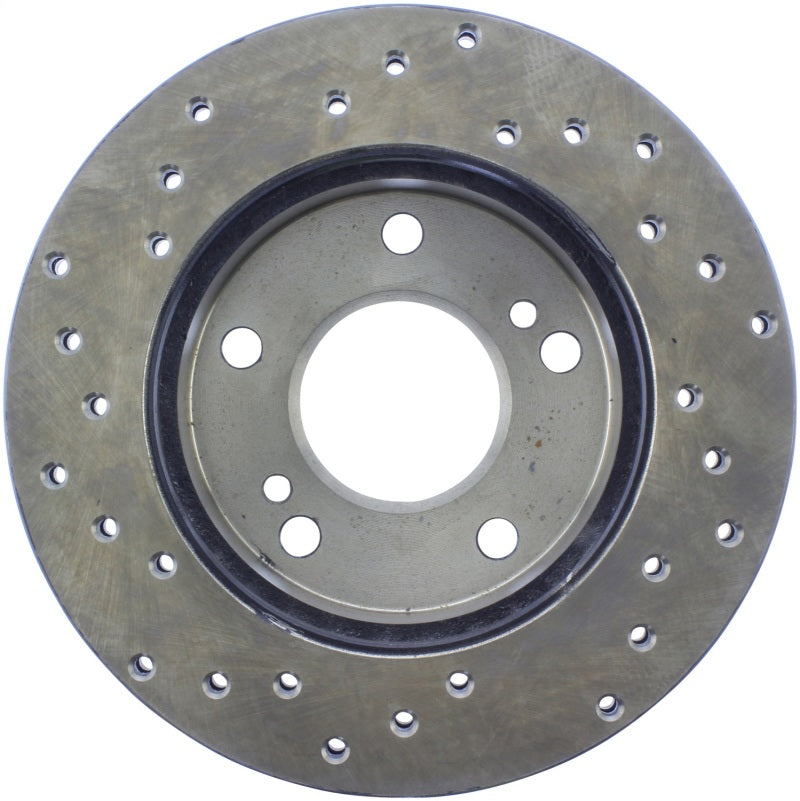 StopTech Sport Cross Drilled Brake Rotor; Front Left