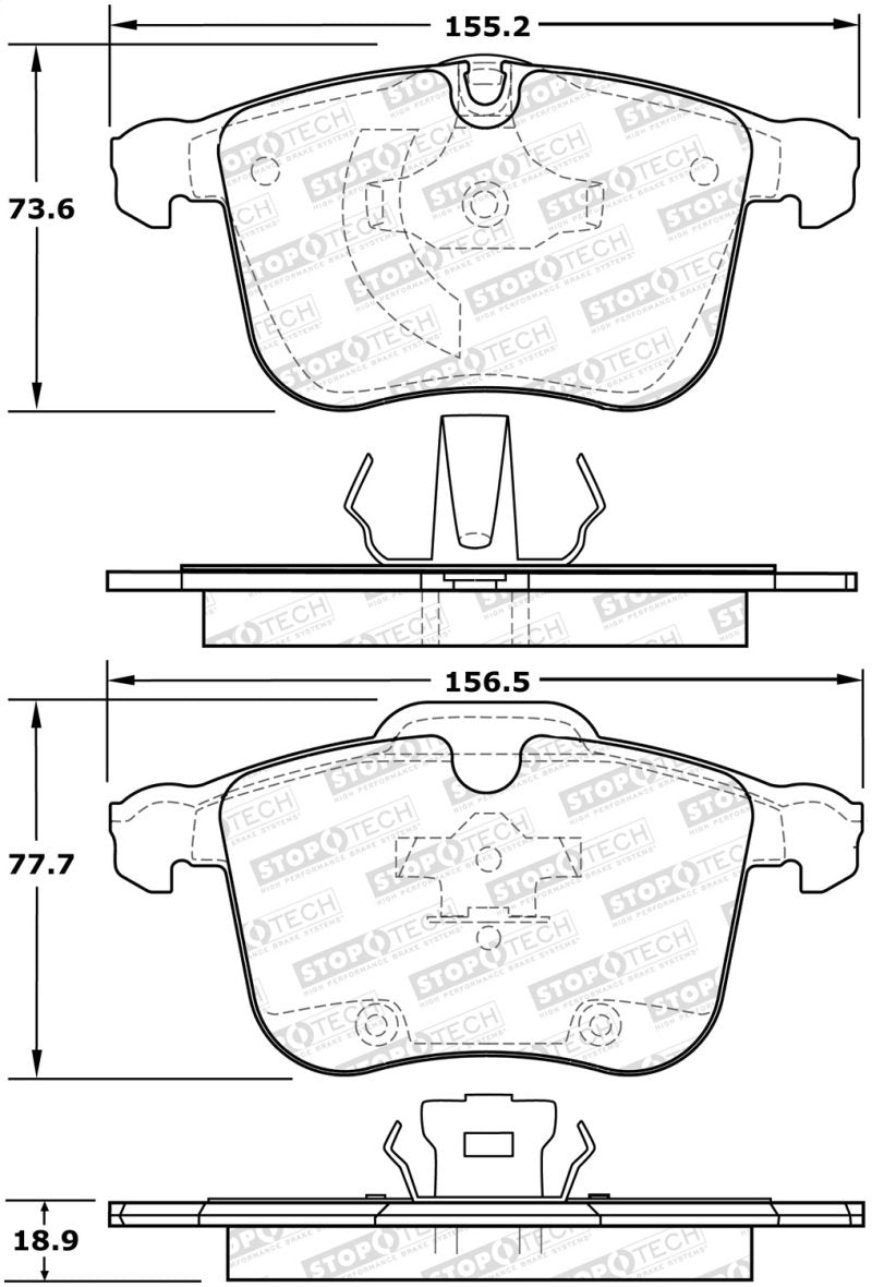 StopTech Street Brake Pads 308.12570 Main Image