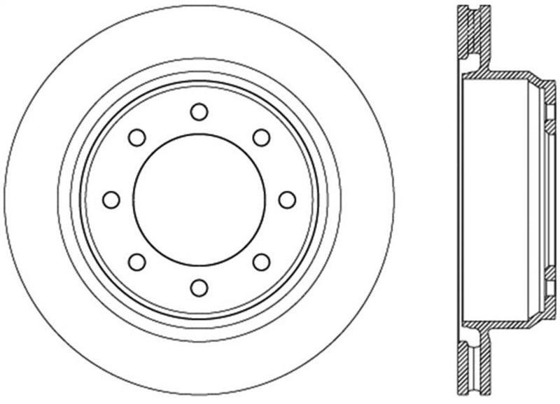 StopTech Sport Slotted Brake Rotor; Rear Left