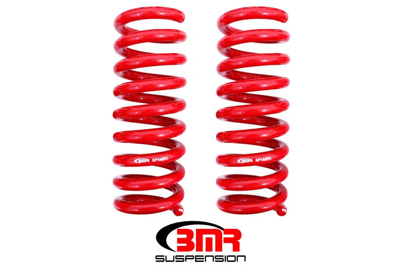 BMR 08-18 Dodge Challenger Rear Lowering Springs 1.25in Drop Performance Version - Red SP112R Main Image