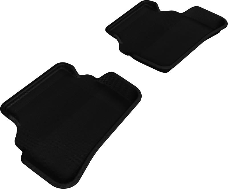 3D MAXpider 2008-2014 Mercedes-Benz C-Class Sedan W204 Kagu 2nd Row Floormats - Black L1MB00921509 Main Image