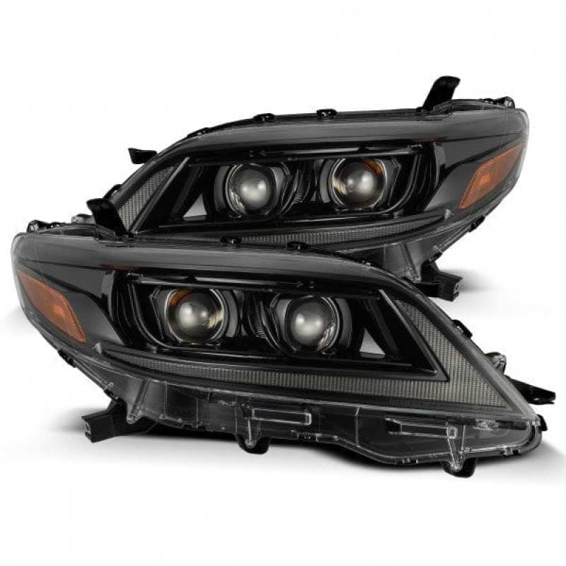 AlphaRex 11-21 Toyota Sienna LUXX LED Proj Headlights Plank Style Alpha Black w/Seq Signal/DRL 880765