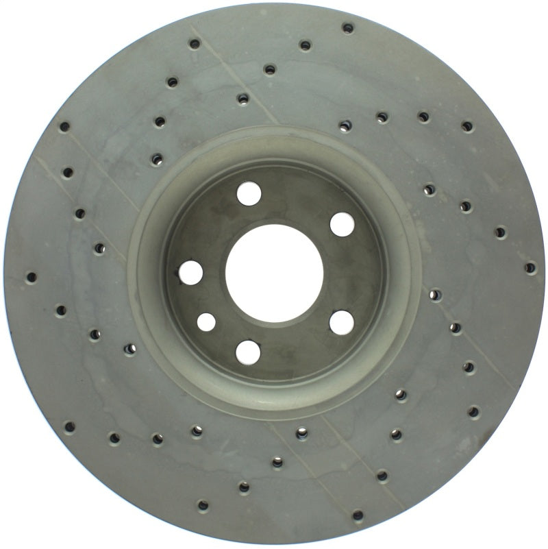 StopTech Sport Cryo Cross Drilled Brake Rotor; Front Right