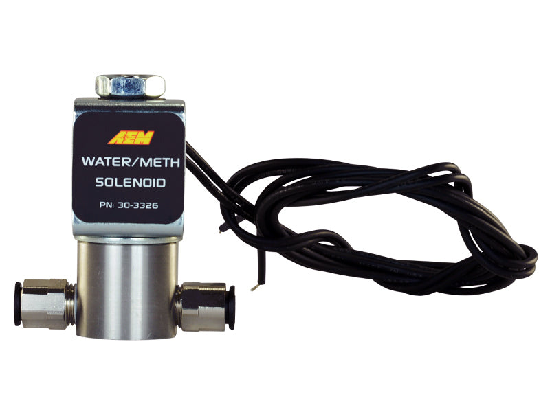 AEM Water/Methanol Injection System - High-Flow Low-Current WMI Solenoid - 200PSI 1/8in-27NPT In/Out 30-3326