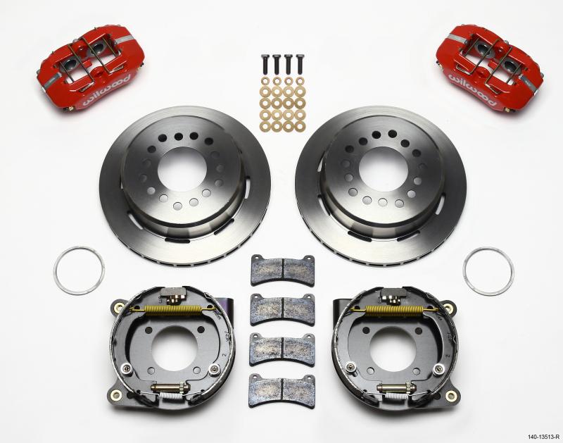 Wilwood Dynapro Low-Profile 11.00in P-Brake Kit - Red BOP Axle 2.75in Bearing 2.75 Offset 140-13513-R Main Image