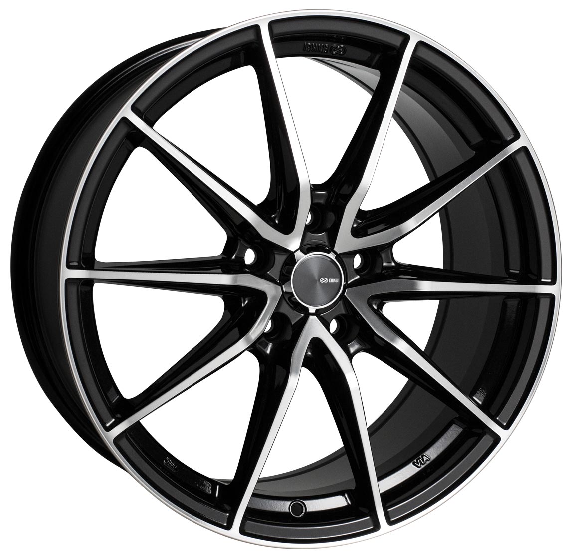 Enkei Draco Wheel Black Mach 16x7 +38 5x114.3 509-670-6538BKM