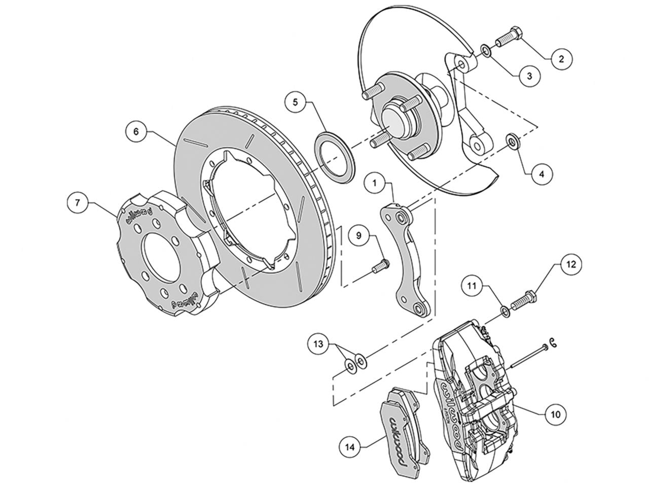 Wilwood DP6A Front Hat Kit, 11.00" GT Rotor, 95-05 Miata