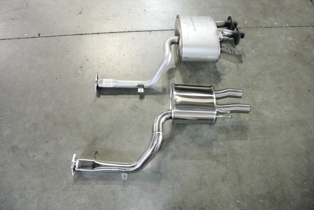 Megan Racing Exhaust System for 2018+ Kia Stinger V6 - 63mm Inlet, 58mm Tip, T-304 Stainless Steel Direct Bolt-On MR-CBS-KST18-M + MR-CBS-KST18-R