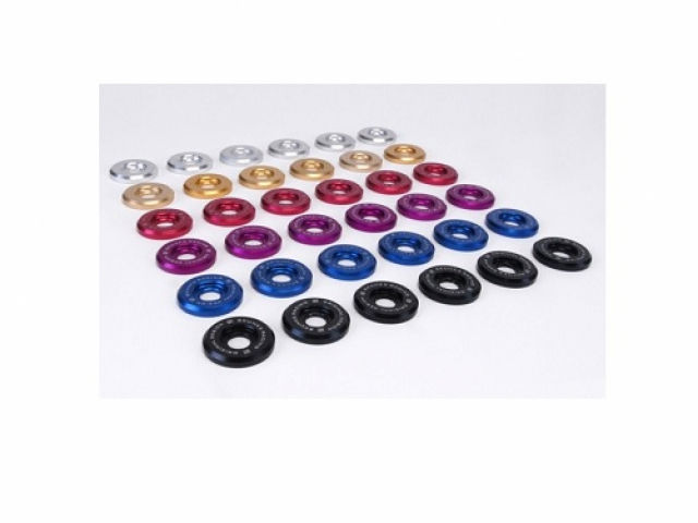 Skunk2 Large Fender Black Anodized Washer Kit (6 Pcs.)