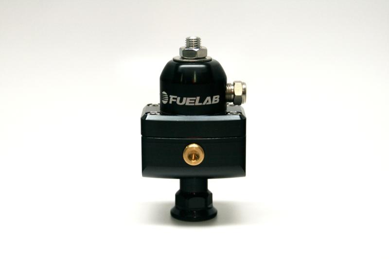 Fuelab 575 Carb Adjustable Mini FPR Blocking 4-12 PSI (1) -6AN In (2) -6AN Out - Black 57501-1 Main Image