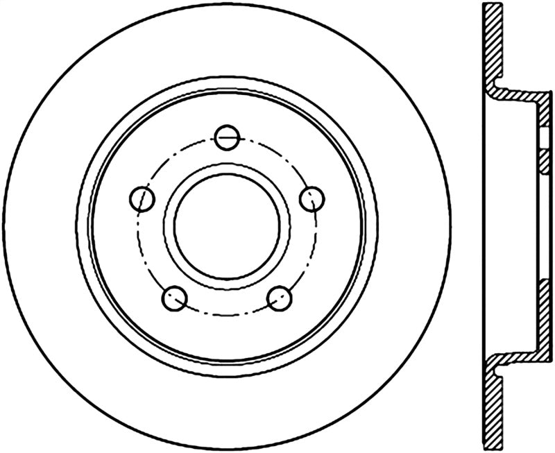 Stoptech Performance Cryo Rear Brake Rotor 12-14 Ford Focus 120.61099CRY