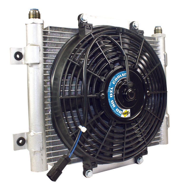 BD Diesel Xtrude Transmission Cooler with Fan -10 JIC Male Connection