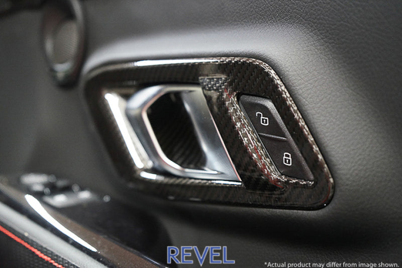 Revel GT Dry Carbon Inner Door Handle Cover 2020 Toyota GR Supra - 2 Pieces 1TR4GT0AT03