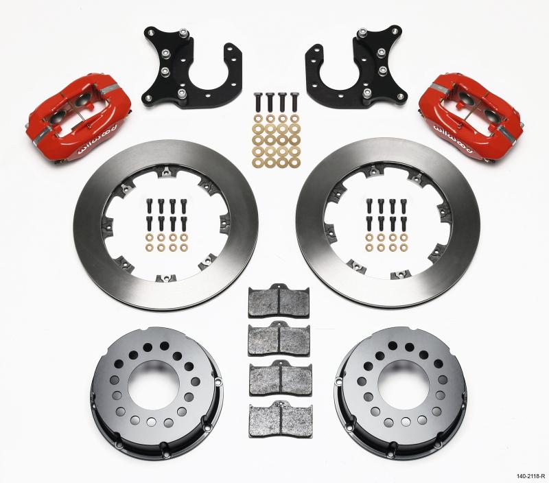 Wilwood Forged Dynalite P/S Rear Kit Red New Big Ford 2.50in Offset 140-2118-R Main Image