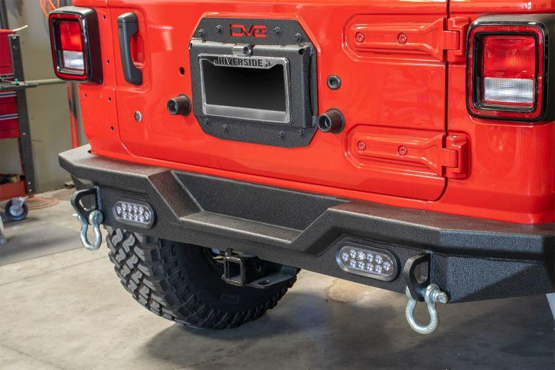 DV8 Offroad 2018+ Jeep Wrangler JL Spare Tire Delete Kit w/ License Plate Bracket w/o Reverse Camera JLTS-01 Main Image