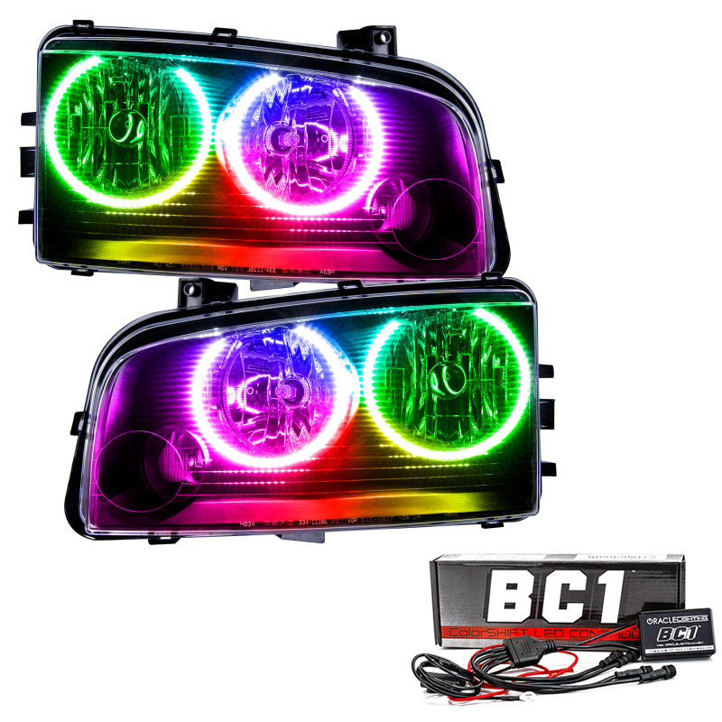 ORACLE Lighting Oracle 05-10 Dodge Charger SMD HL (Non-HID) - ColorSHIFT w/ BC1 Controller 7022-335