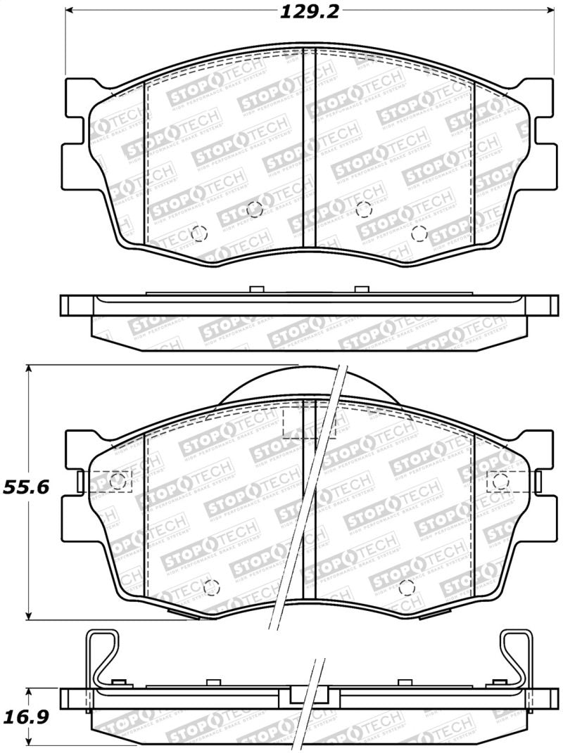 StopTech Street Brake Pads 308.11560 Main Image