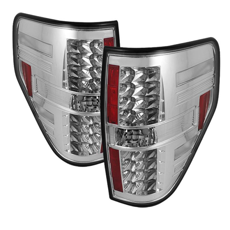 Spyder Ford F150 09-14 LED Tail Lights Chrome ALT-YD-FF15009-LED-C 5008404 Main Image