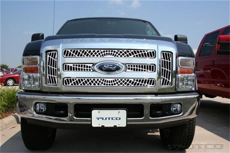 Putco 08-10 Ford SuperDuty (Will not Fit XL/FX4) Liquid Spider Web Grilles 303197 Main Image