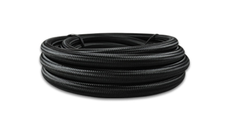 Vibrant -10 AN Black Nylon Braided Flex Hose w/ PTFE liner (10FT long) 18970