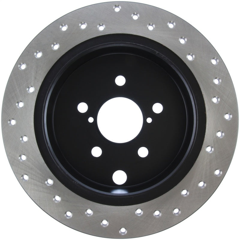 StopTech Sport Cross Drilled Brake Rotor; Rear Right