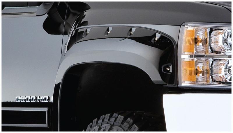 Bushwacker 07-14 Chevy Silverado 2500 HD Cutout Style Flares 2pc - Black 40097-02 Main Image