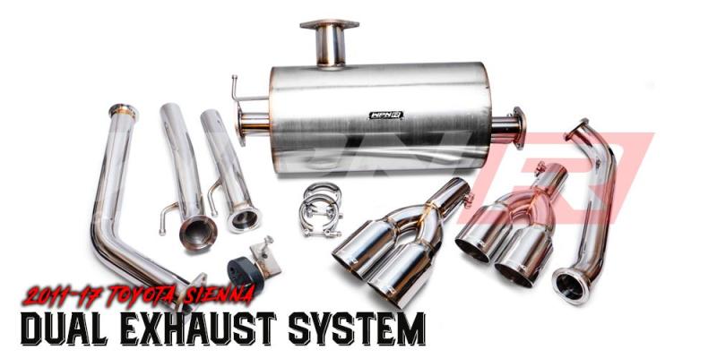 Weapon R 11-17 Toyota Sienna 3.5L Axle Back Exhaust w/Straight Cut Tips 953-600-101