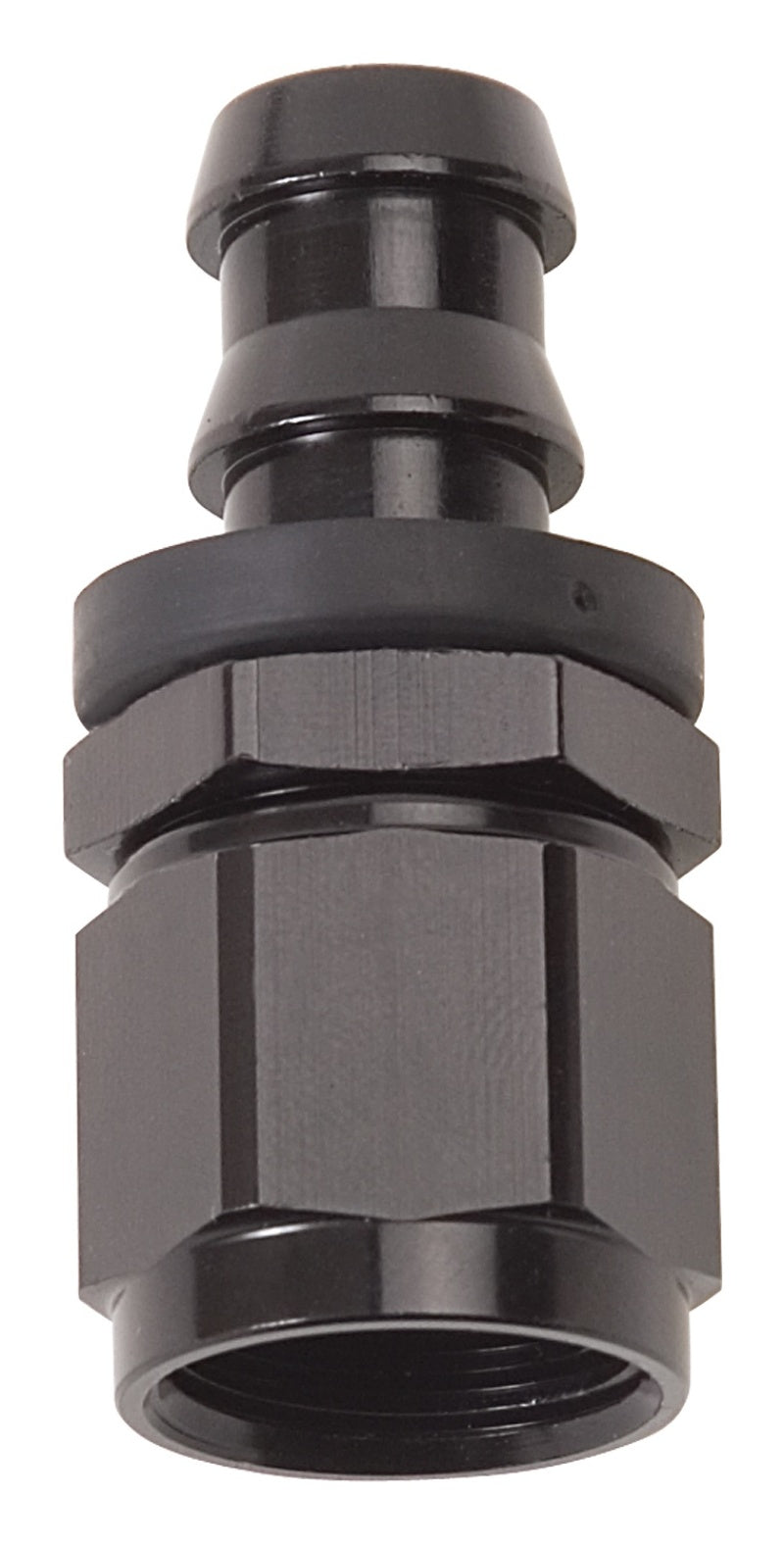 Russell -8 AN Straight Twist-Lok Hose End - Black