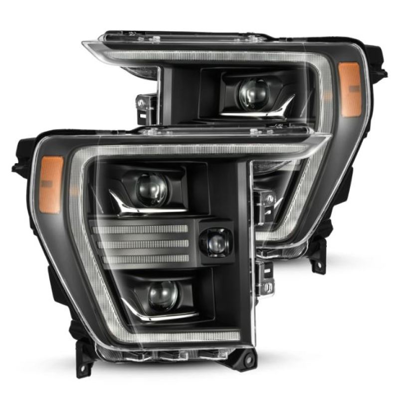 AlphaRex 21-22 Ford F150 PRO-Series Projector headlights Black w/Activ Light/Seq Signal 880293