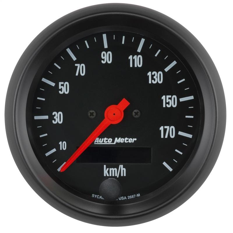 Autometer Z-Series 0-190KM/H 3-3/8in Electric Prog. Speedometer W/ LCD ODO Gauge 2687-M Main Image