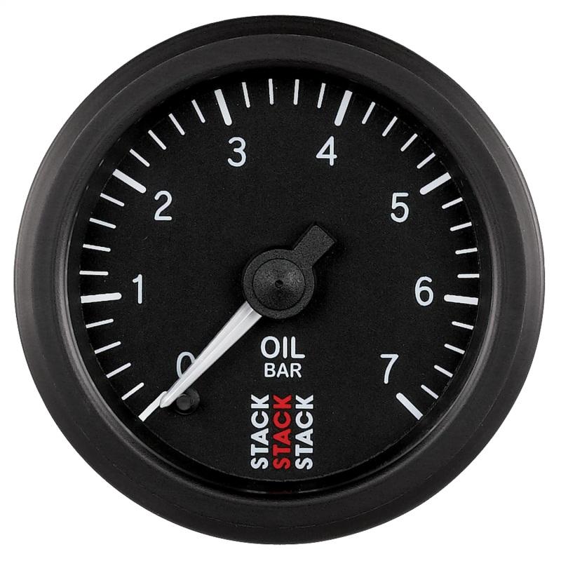 Autometer Stack 52mm 0-7 Bar M10 Male Pro Stepper Motor Oil Pressure Gauge - Black ST3301 Main Image