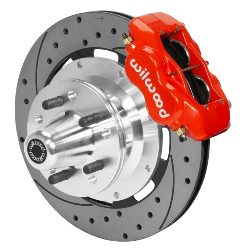 Wilwood Forged Dynalite Front Brake Kit 12.19in SRP Drilled/Slotted Rotor - Red 140-15468-DR