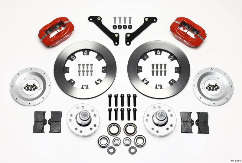 Wilwood Forged Dynalite Front Kit 12.19in Drilled Red 70-78 Camaro 140-8582-R Main Image