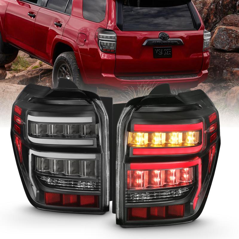 ANZO 2014-2020 Toyota 4Runner T.L Black Housing Clear Lens Red Light Bar W/Sequential 311311 Main Image