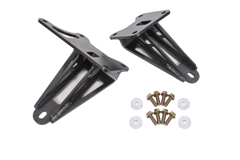 BMR 11-17 S197 Mustang Motor Mount Brackets - Black Hammertone MM008H