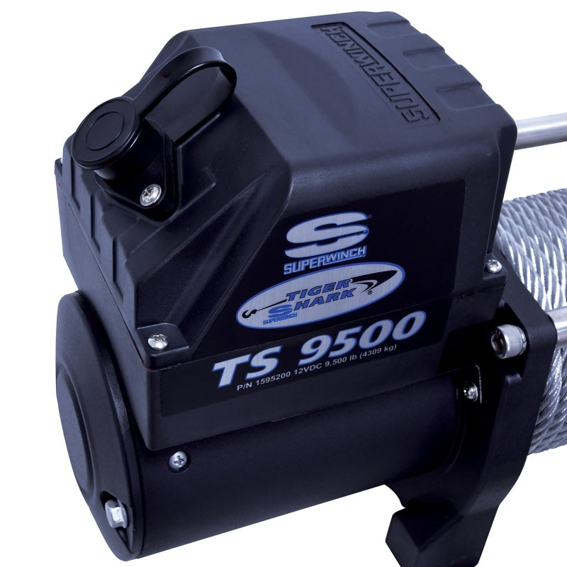 Superwinch 9500 LBS 12 VDC 11/32in x 95ft Steel Rope Tiger Shark 9500 Winch 1595200