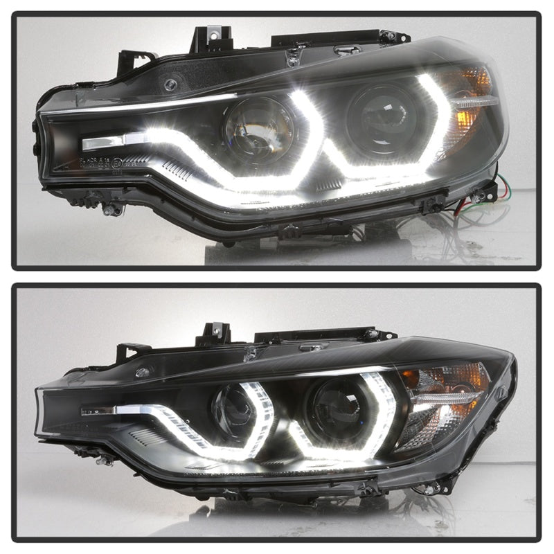 Spyder 12-14 BMW F30 3 Series 4DR Projector Headlights - Black PRO-YD-BMWF3012-AFSHID-BK 5086754