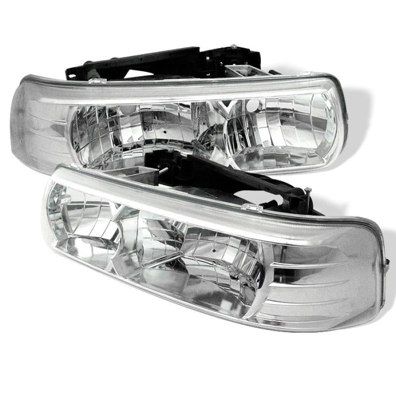 Spyder Chevy Silverado 1500/2500 99-02 Crystal Headlights Chrome HD-YD-CSIL99-C 5012487 Main Image