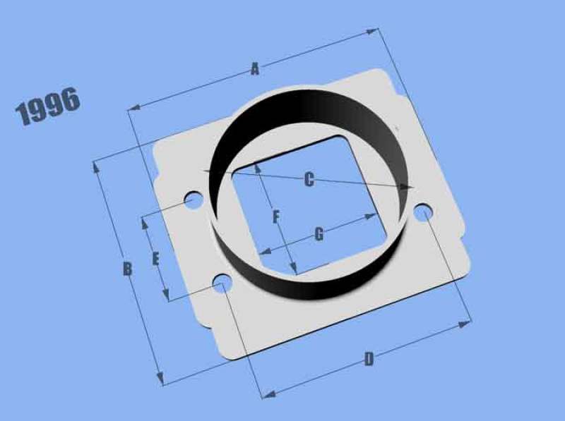 Vibrant Mass Air Flow Sensor Adapter Plate for Toyota applications & Vehicles