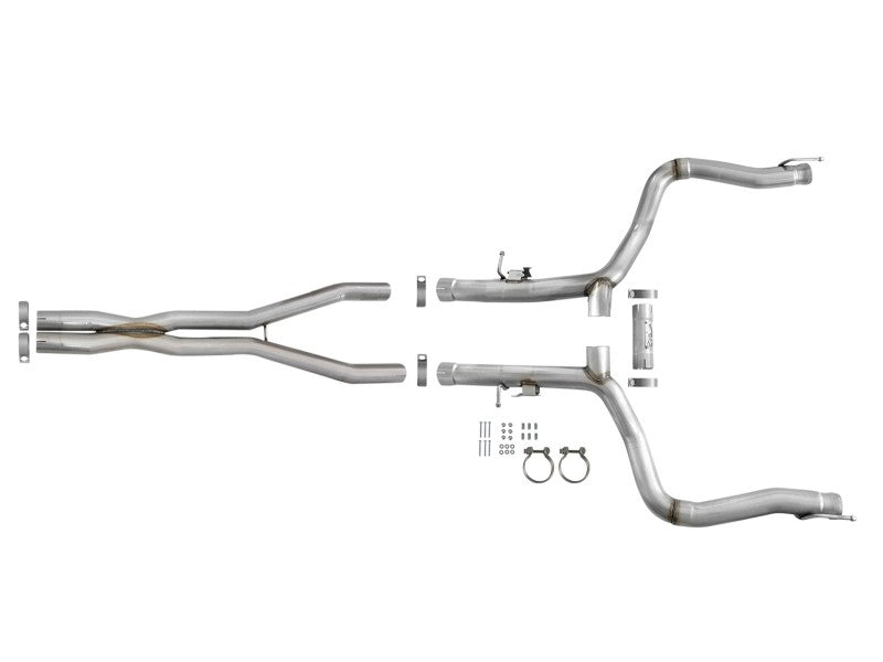 aFe MACH Force-Xp 3in 304 SS Cat-Back Exhaust 15-20 Dodge Charger Hellcat V8-6.2L/6.4L w/o Muffler 49-32070NM