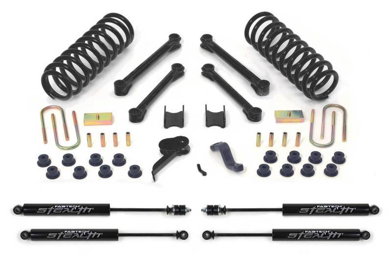 Fabtech 09-13 Ram 2500/3500 4WD Diesel w/Auto 4.5in Perf. System w/Stealth Shocks K3037M Main Image