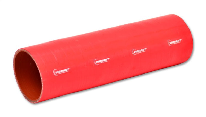 Vibrant 4 Ply Silicone Sleeve, 2.25" I.D. x 12" Long - Red