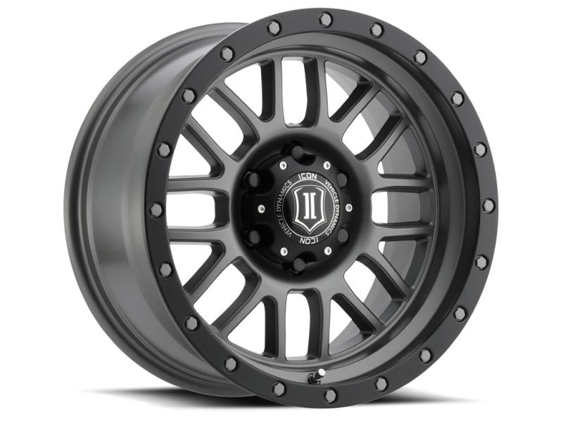 ICON Alpha 17x8.5 6x135 6mm Offset 5in BS 87.1mm Bore Titanium Wheel 1217856350TT Main Image