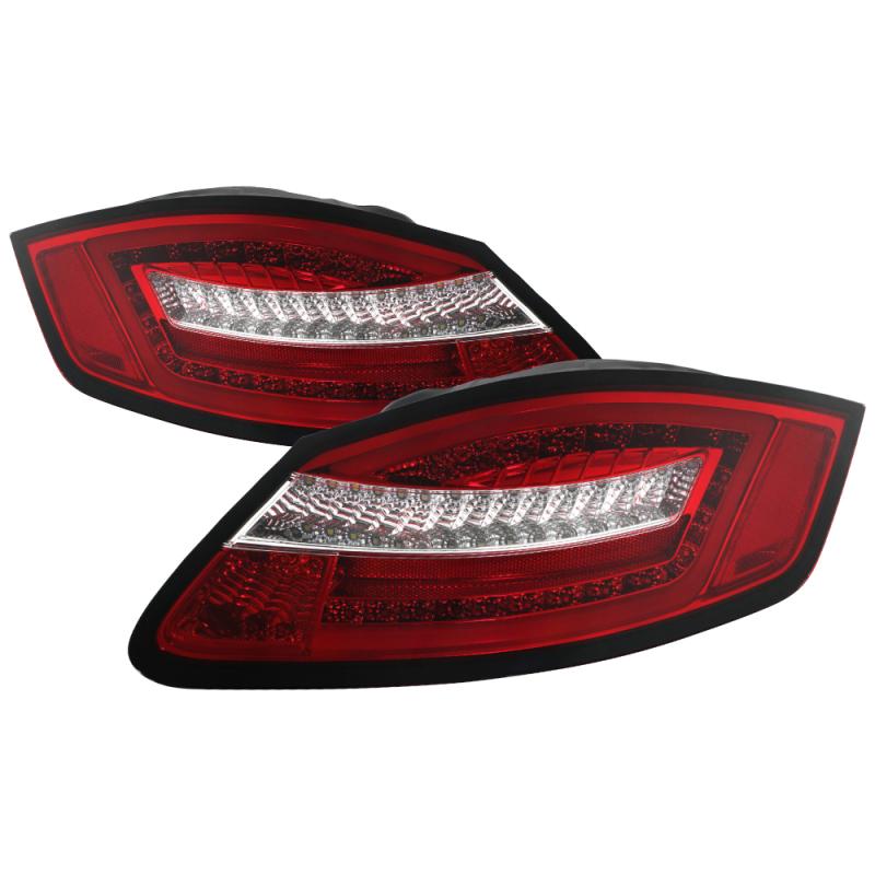 Spyder Porsche 987 Cayman 06-08 / Boxster 05-08 LED Tail Lights - Red Clear ALT-YD-P98705-LED-RC 5083173 Main Image