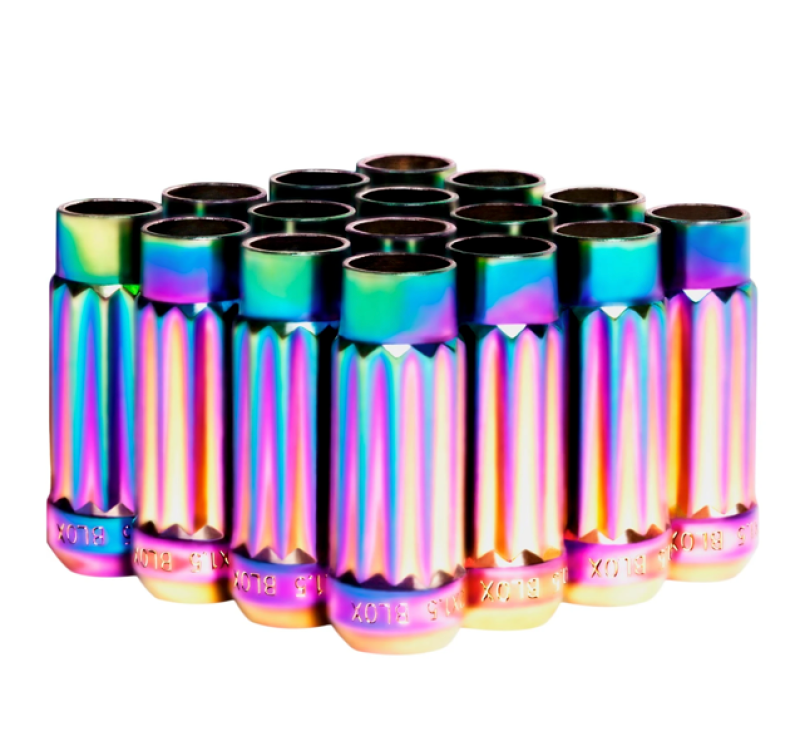 BLOX Racing 12-Sided P17 Tuner Lug Nuts 12x1.5 - NEO Chrome Steel - Set of 16 BXAC-00141-NEO