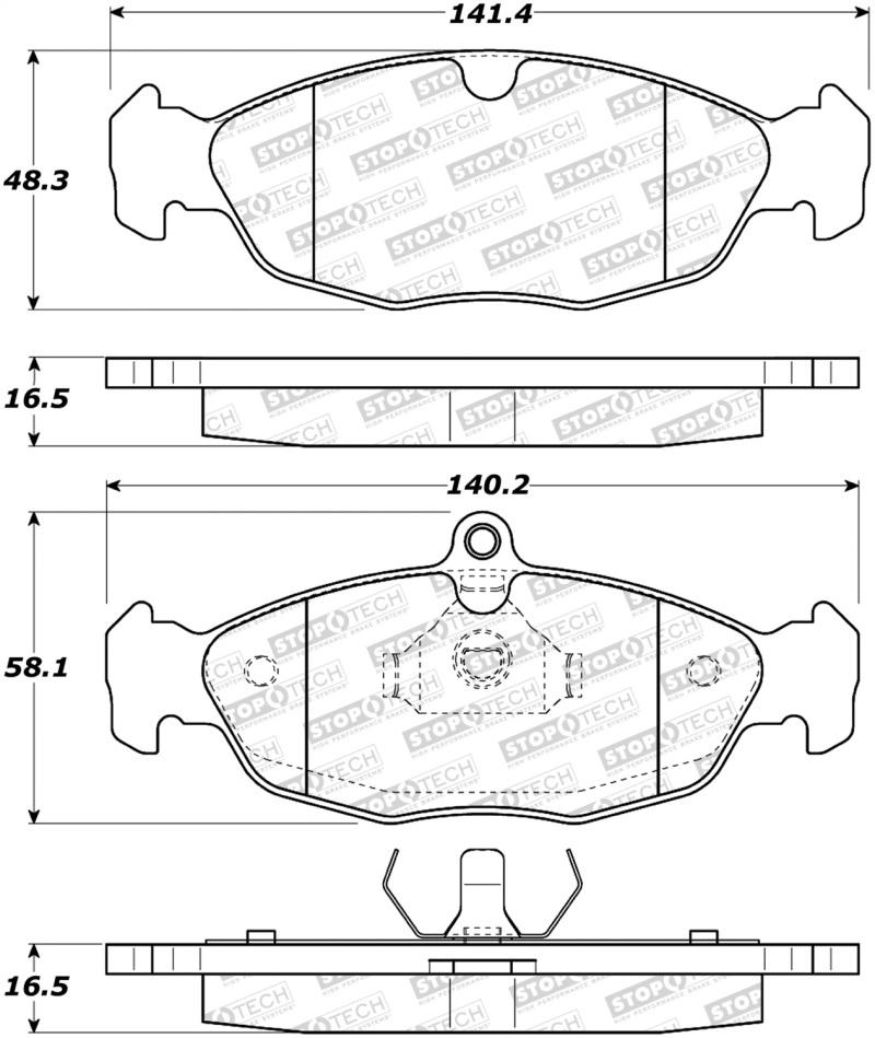 StopTech Street Brake Pads 308.06880 Main Image